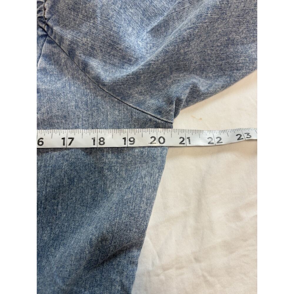 White Birch Light Denim V-Wire Mini Dress Plus Size 3X Western Festival Cowgirl - Picture 9 of 11